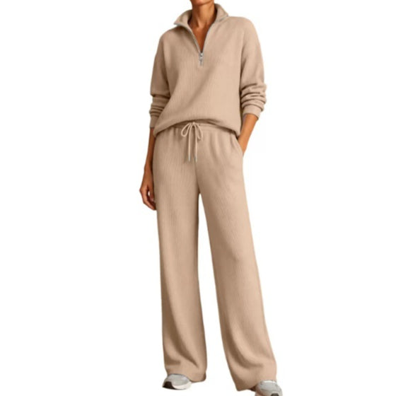 Damen Lounge Outfit mit Kordelzug und Reißverschluss - 2 - Trendlinie