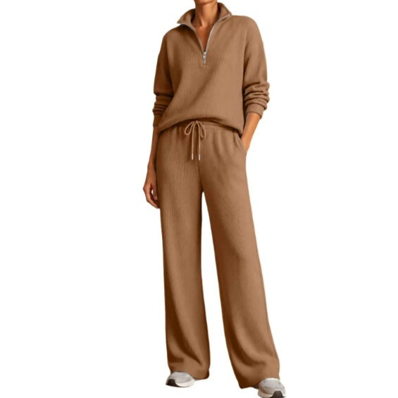 Damen Lounge Outfit mit Kordelzug und Reißverschluss - 3 - Trendlinie