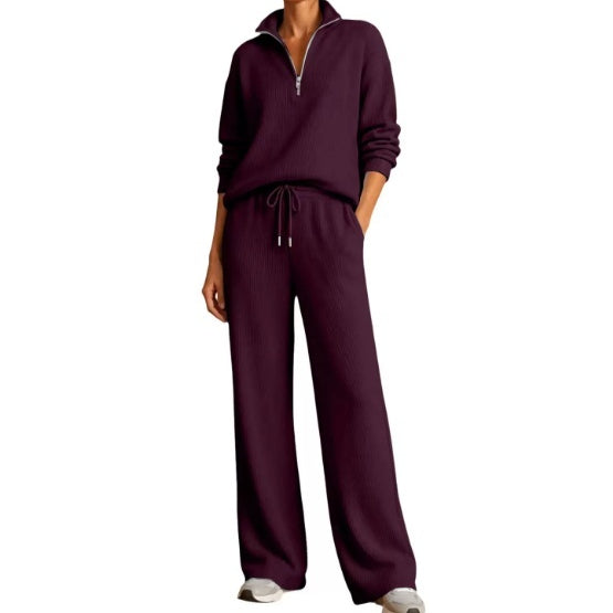 Damen Lounge Outfit mit Kordelzug und Reißverschluss - 5 - Trendlinie