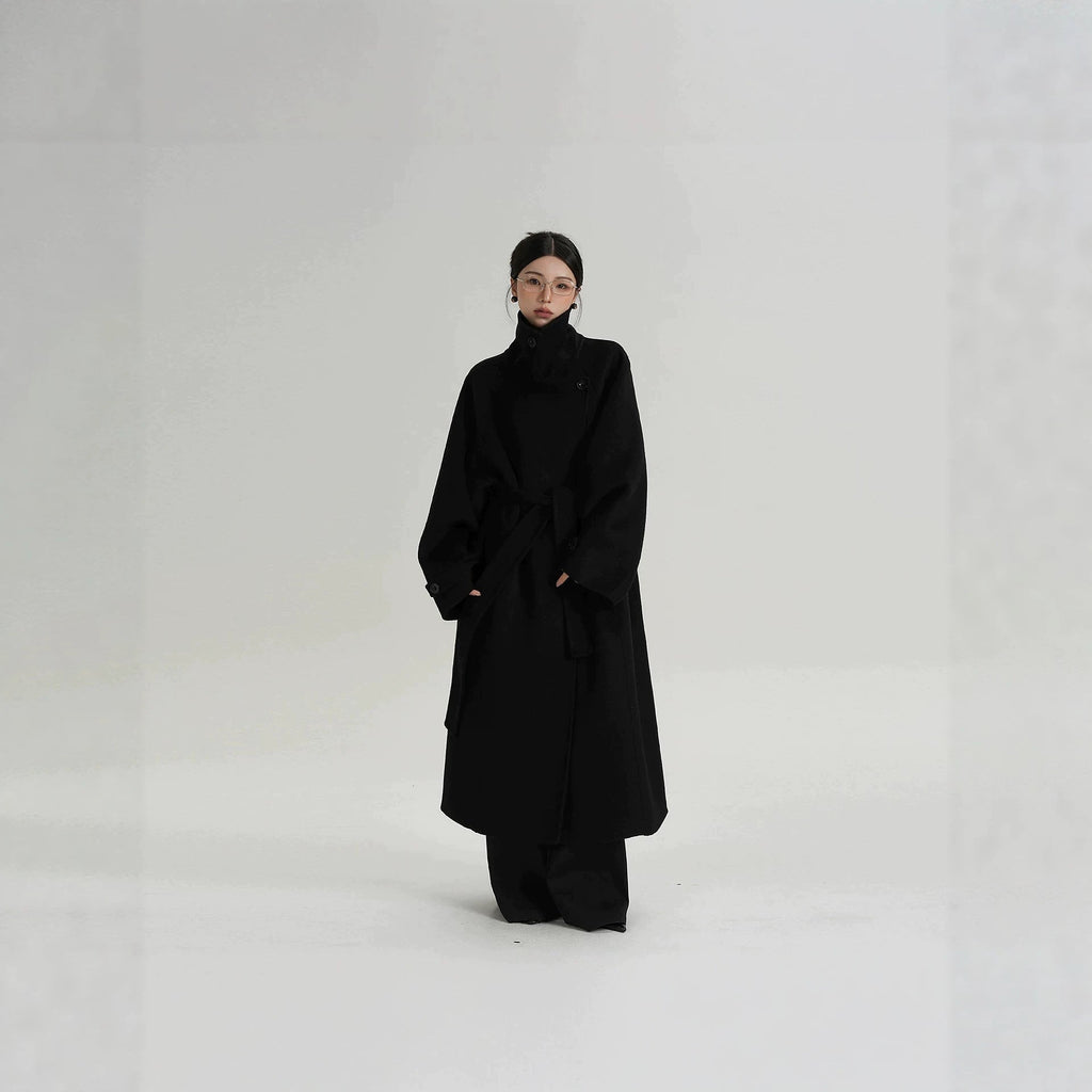 Langer Damenmantel mit Relaxed Fit und Stehkragen - 8 - Trendlinie