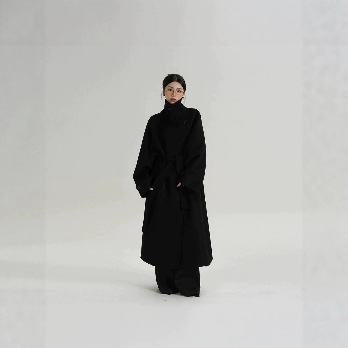 Langer Damenmantel mit Relaxed Fit und Stehkragen - 8 - Trendlinie