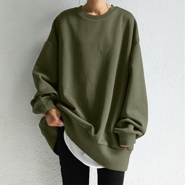 Damen Sweatshirt mit Patch-Design in lässiger Passform - 1 - Trendlinie