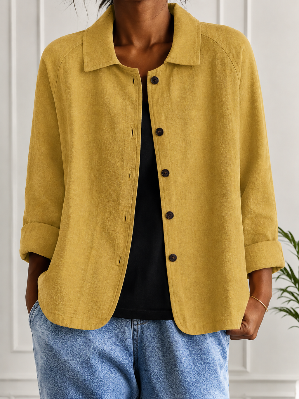 Bluse Damen hellblau oversize langärmlig mit Hemdkragen