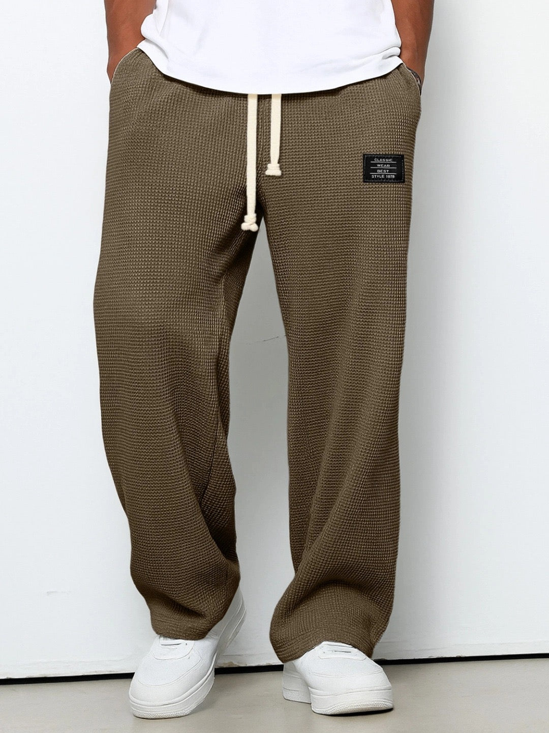 Jogginghose Herren hellblau weit mit Tunnelzug
