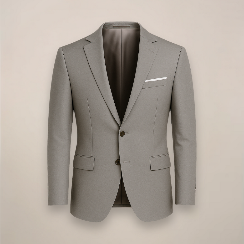 Sakko Herren rot tailliert mit Reverskragen und Einstecktuch