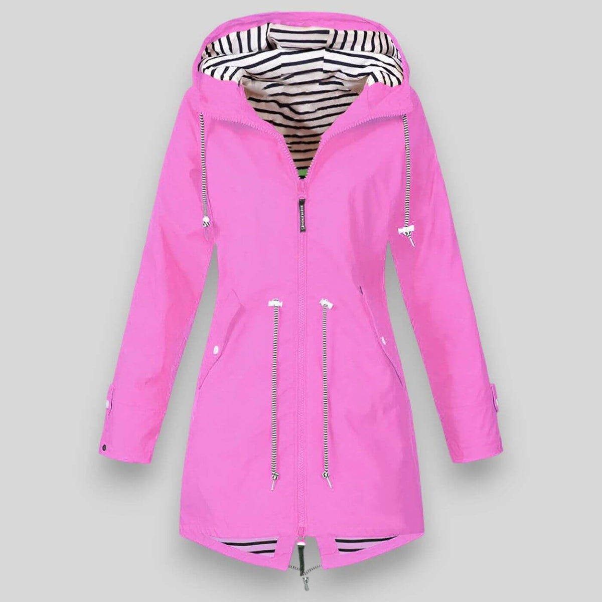 Kapuzenjacke Damen dunkelblau tailliert mit Kordelzug