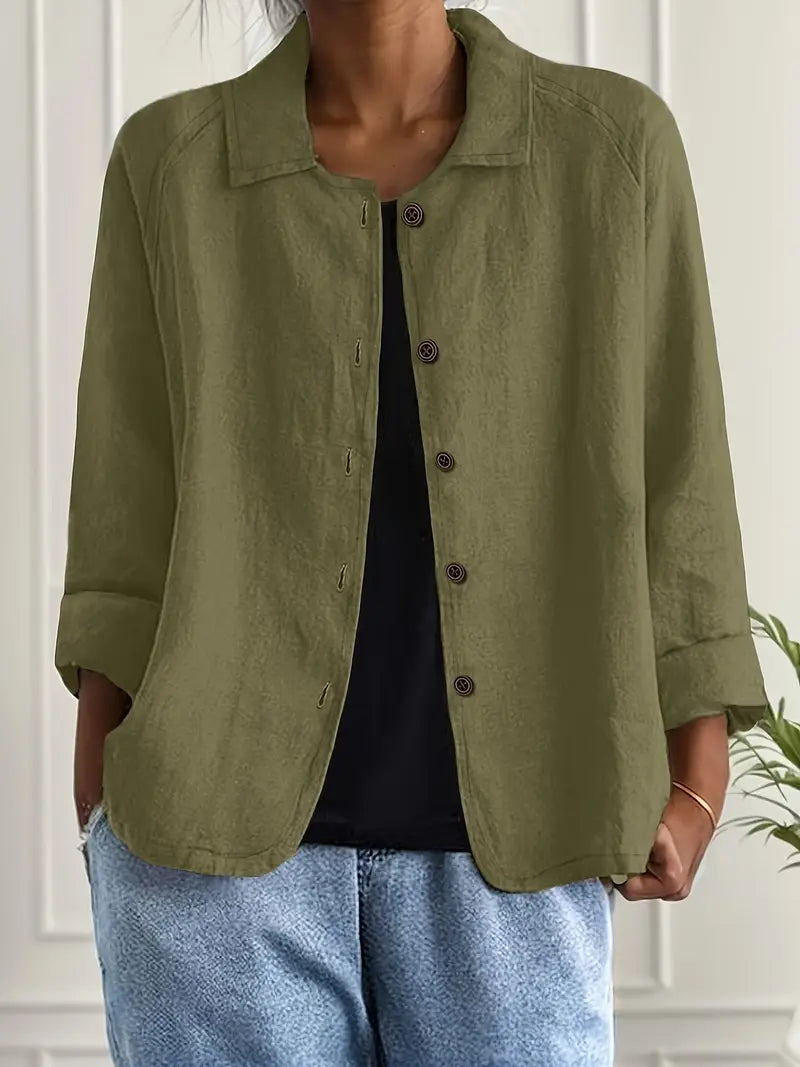Bluse Damen hellblau oversize langärmlig mit Hemdkragen