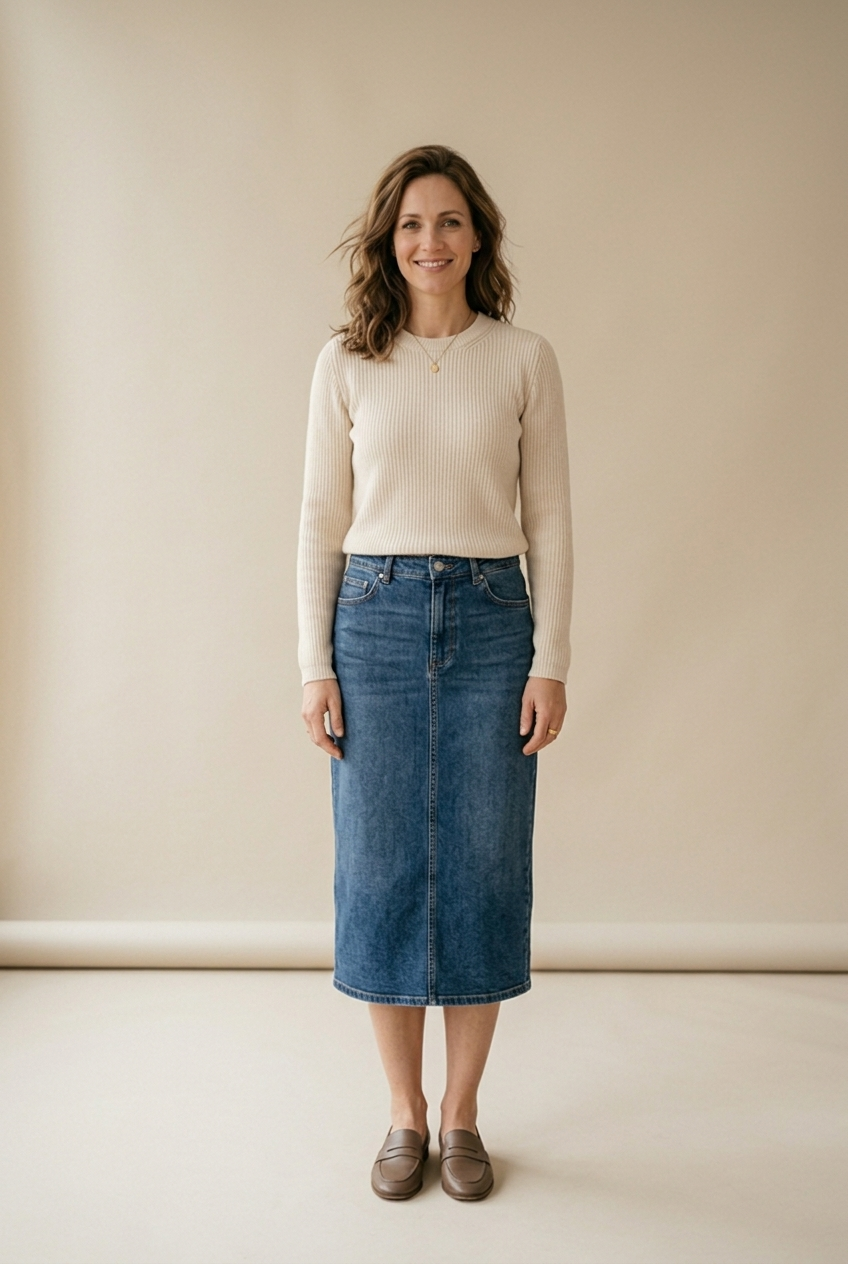 Kira Jeansrock Midi